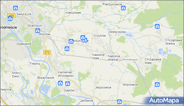 mapa Nadolice Małe, Nadolice Małe na mapie Targeo