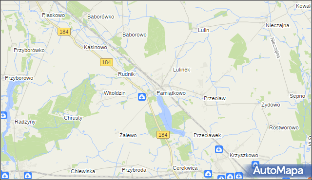 mapa Pamiątkowo, Pamiątkowo na mapie Targeo