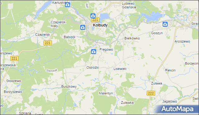 mapa Pręgowo Górne, Pręgowo Górne na mapie Targeo