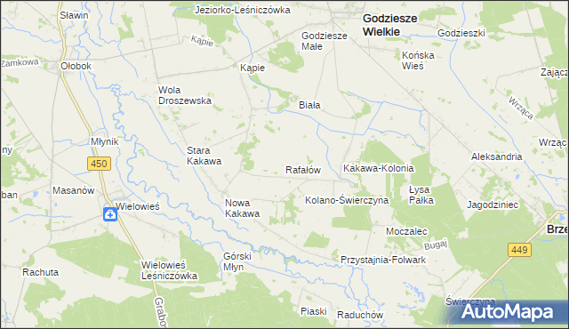 mapa Rafałów, Rafałów na mapie Targeo