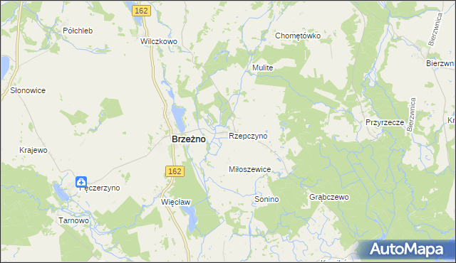 mapa Rzepczyno, Rzepczyno na mapie Targeo