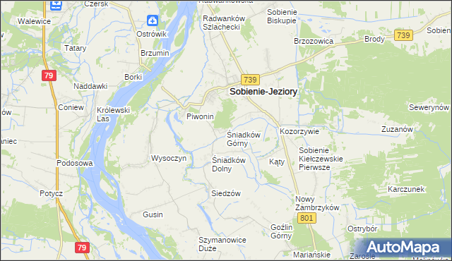 mapa Śniadków Górny, Śniadków Górny na mapie Targeo