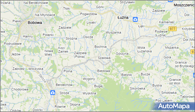 mapa Szalowa, Szalowa na mapie Targeo
