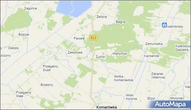 mapa Żulinki, Żulinki na mapie Targeo