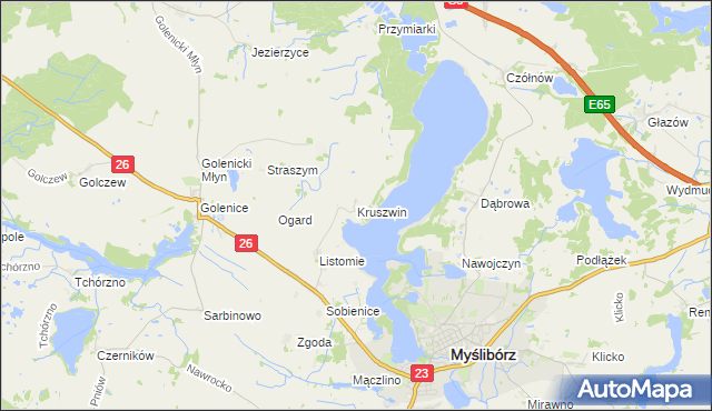 mapa Kruszwin, Kruszwin na mapie Targeo