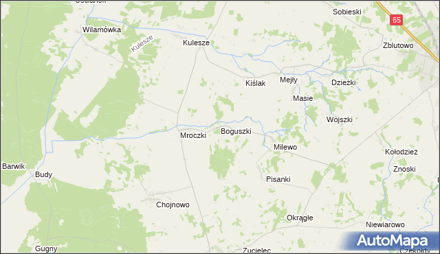 mapa Boguszki gmina Trzcianne, Boguszki gmina Trzcianne na mapie Targeo