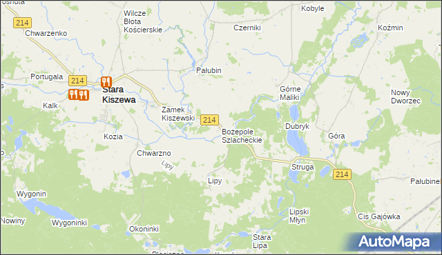 mapa Bożepole Szlacheckie, Bożepole Szlacheckie na mapie Targeo