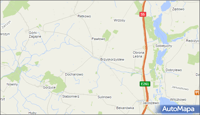 mapa Brzyskorzystew, Brzyskorzystew na mapie Targeo