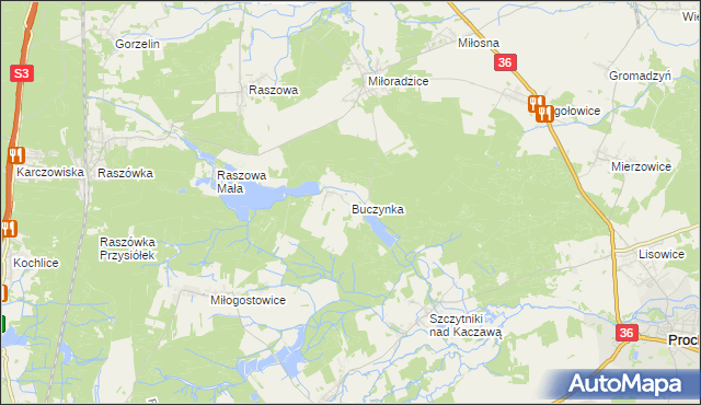 mapa Buczynka, Buczynka na mapie Targeo