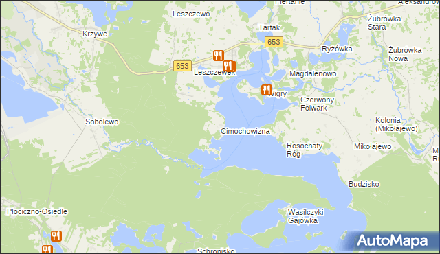 mapa Cimochowizna, Cimochowizna na mapie Targeo