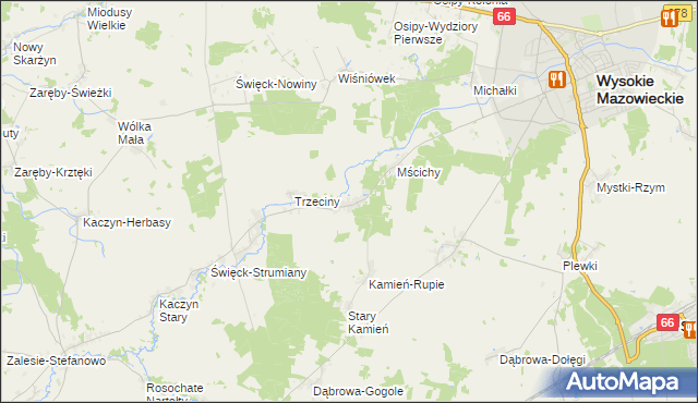 mapa Dąbrowa-Dzięciel, Dąbrowa-Dzięciel na mapie Targeo