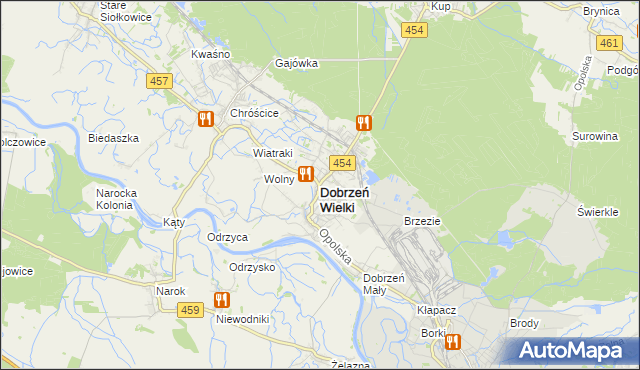 mapa Dobrzeń Wielki, Dobrzeń Wielki na mapie Targeo