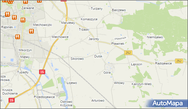 mapa Dulsk gmina Inowrocław, Dulsk gmina Inowrocław na mapie Targeo