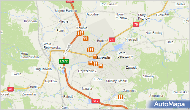 mapa Garwolin, Garwolin na mapie Targeo