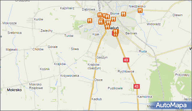 mapa Gaszyn, Gaszyn na mapie Targeo