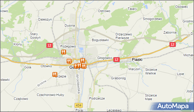 mapa Głogówko gmina Piaski, Głogówko gmina Piaski na mapie Targeo