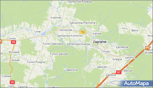mapa Goleniawy, Goleniawy na mapie Targeo