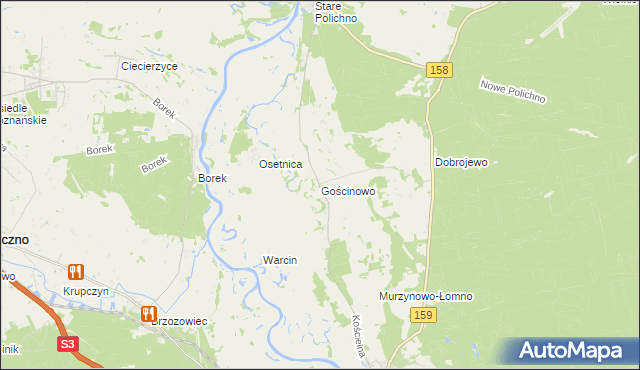 mapa Gościnowo, Gościnowo na mapie Targeo