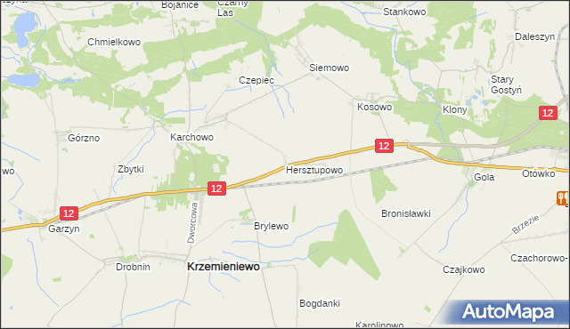 mapa Hersztupowo, Hersztupowo na mapie Targeo