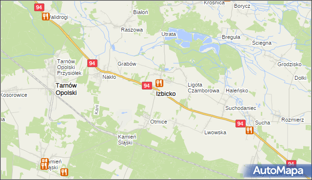 mapa Izbicko, Izbicko na mapie Targeo