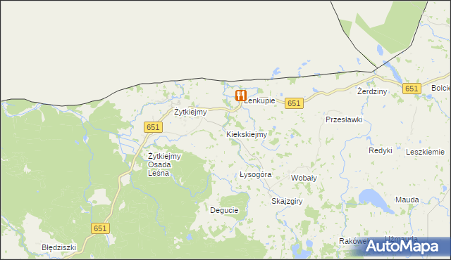 mapa Kiekskiejmy, Kiekskiejmy na mapie Targeo