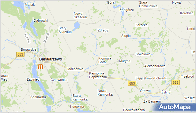 mapa Klonowa Góra, Klonowa Góra na mapie Targeo