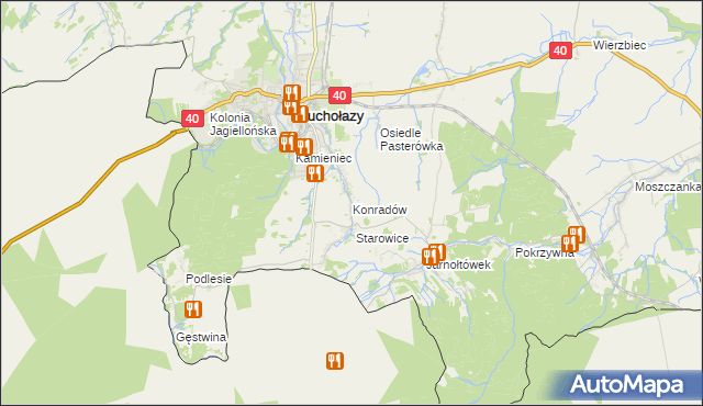 mapa Konradów gmina Głuchołazy, Konradów gmina Głuchołazy na mapie Targeo