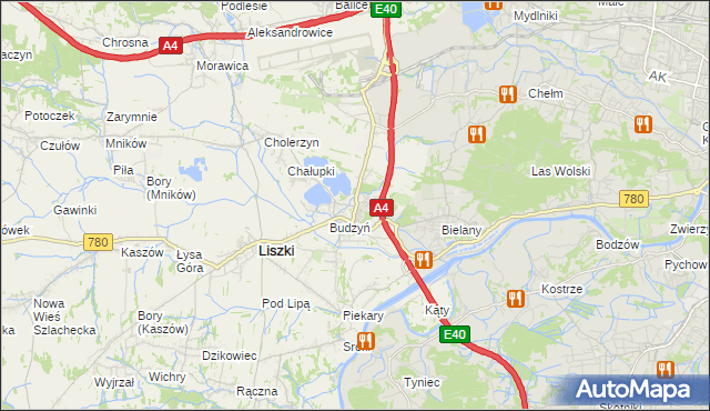 mapa Kryspinów, Kryspinów na mapie Targeo