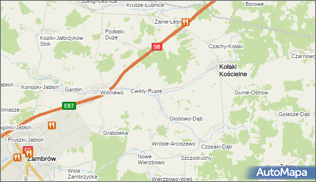mapa Łętowo-Dąb, Łętowo-Dąb na mapie Targeo