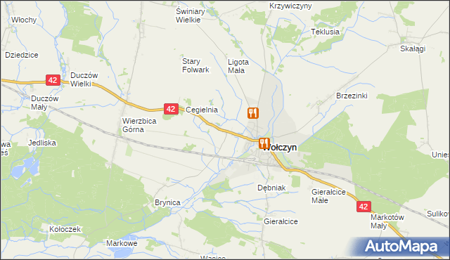 mapa Ligota Wołczyńska, Ligota Wołczyńska na mapie Targeo