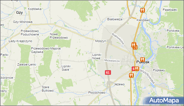 mapa Lipniki Nowe, Lipniki Nowe na mapie Targeo