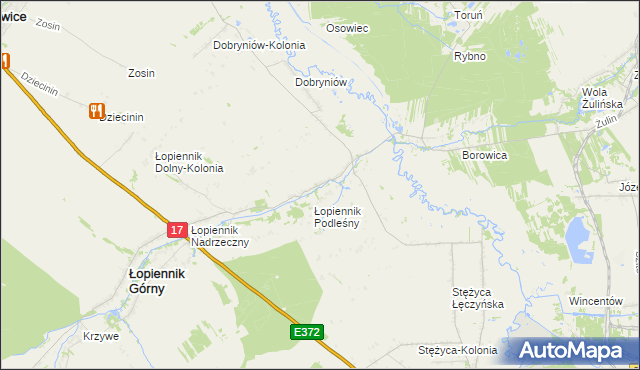 mapa Łopiennik Dolny, Łopiennik Dolny na mapie Targeo