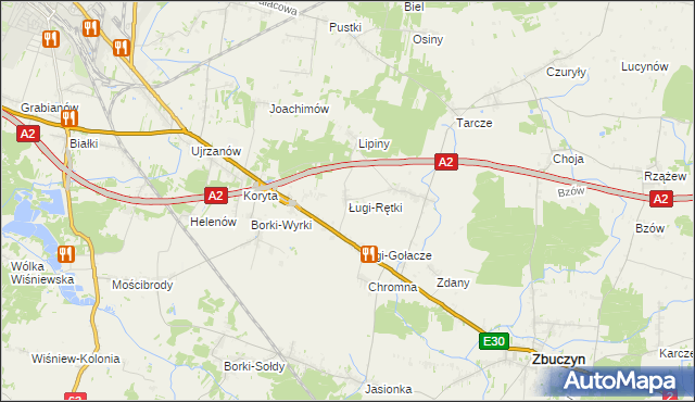 mapa Ługi-Rętki, Ługi-Rętki na mapie Targeo