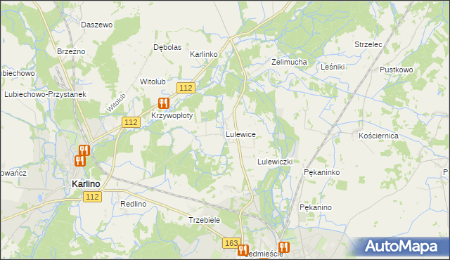 mapa Lulewice, Lulewice na mapie Targeo