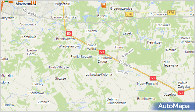 mapa Lutkówka Druga, Lutkówka Druga na mapie Targeo