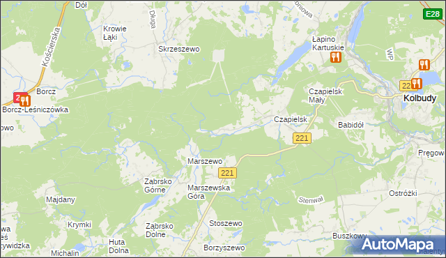 mapa Marszewska Kolonia, Marszewska Kolonia na mapie Targeo