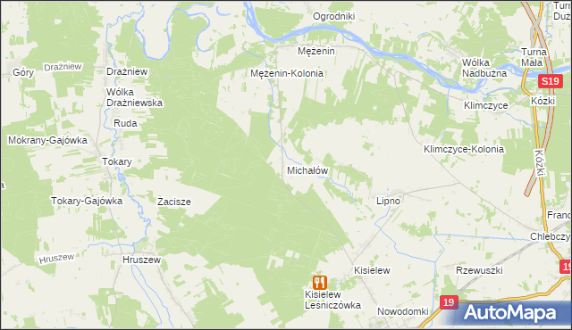 mapa Michałów gmina Platerów, Michałów gmina Platerów na mapie Targeo