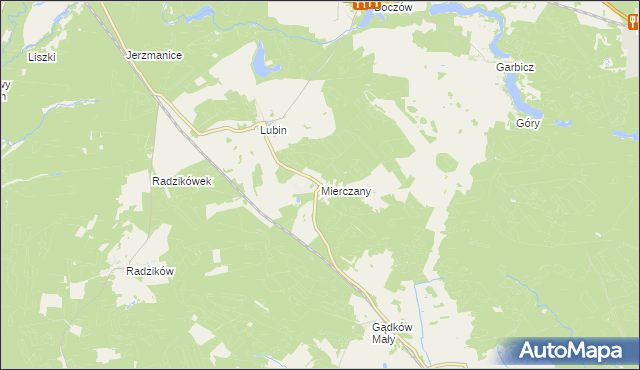 mapa Mierczany, Mierczany na mapie Targeo