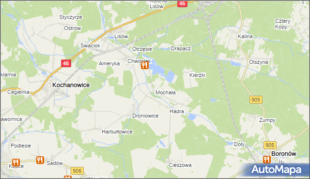 mapa Mochała, Mochała na mapie Targeo