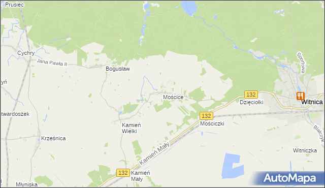 mapa Mościce, Mościce na mapie Targeo