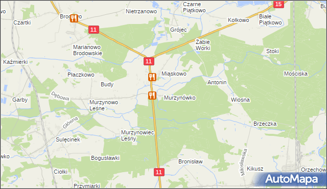 mapa Murzynówko, Murzynówko na mapie Targeo