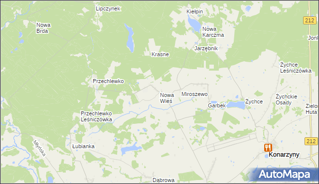 mapa Nowa Wieś gmina Przechlewo, Nowa Wieś gmina Przechlewo na mapie Targeo