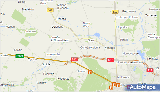 mapa Ochoża-Kolonia, Ochoża-Kolonia na mapie Targeo