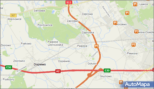 mapa Palędzie, Palędzie na mapie Targeo