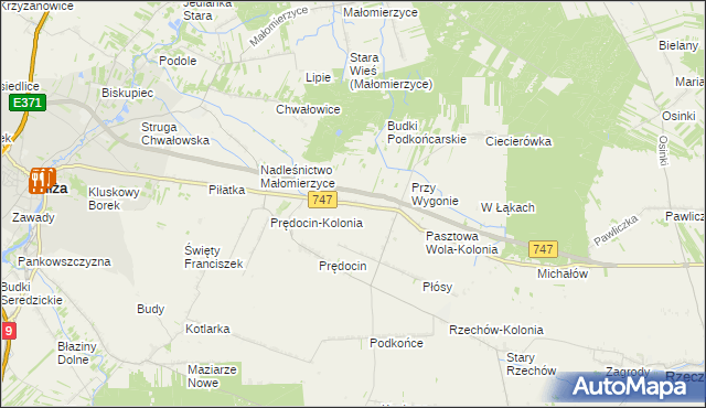 mapa Pasztowa Wola, Pasztowa Wola na mapie Targeo