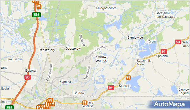 mapa Pątnów Legnicki, Pątnów Legnicki na mapie Targeo