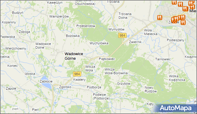 mapa Piątkowiec, Piątkowiec na mapie Targeo