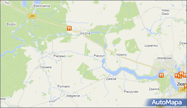 mapa Pieczyn, Pieczyn na mapie Targeo