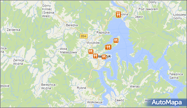 mapa Polańczyk, Polańczyk na mapie Targeo