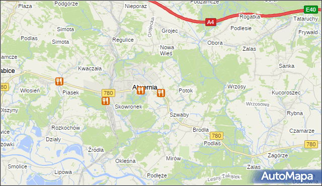 mapa Poręba Żegoty, Poręba Żegoty na mapie Targeo